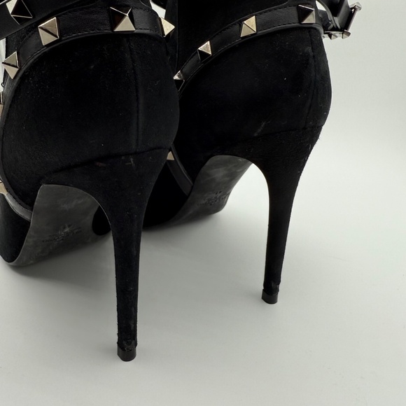 VALENTINO ROCKSTUD NOIR SUEDE ANKLE BOOTIES 41 - Picture 6 of 11